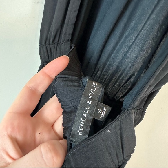 Kendall & Kylie | Black Satin Halter Neck Jumpsuit Size Small - Picture 5 of 6